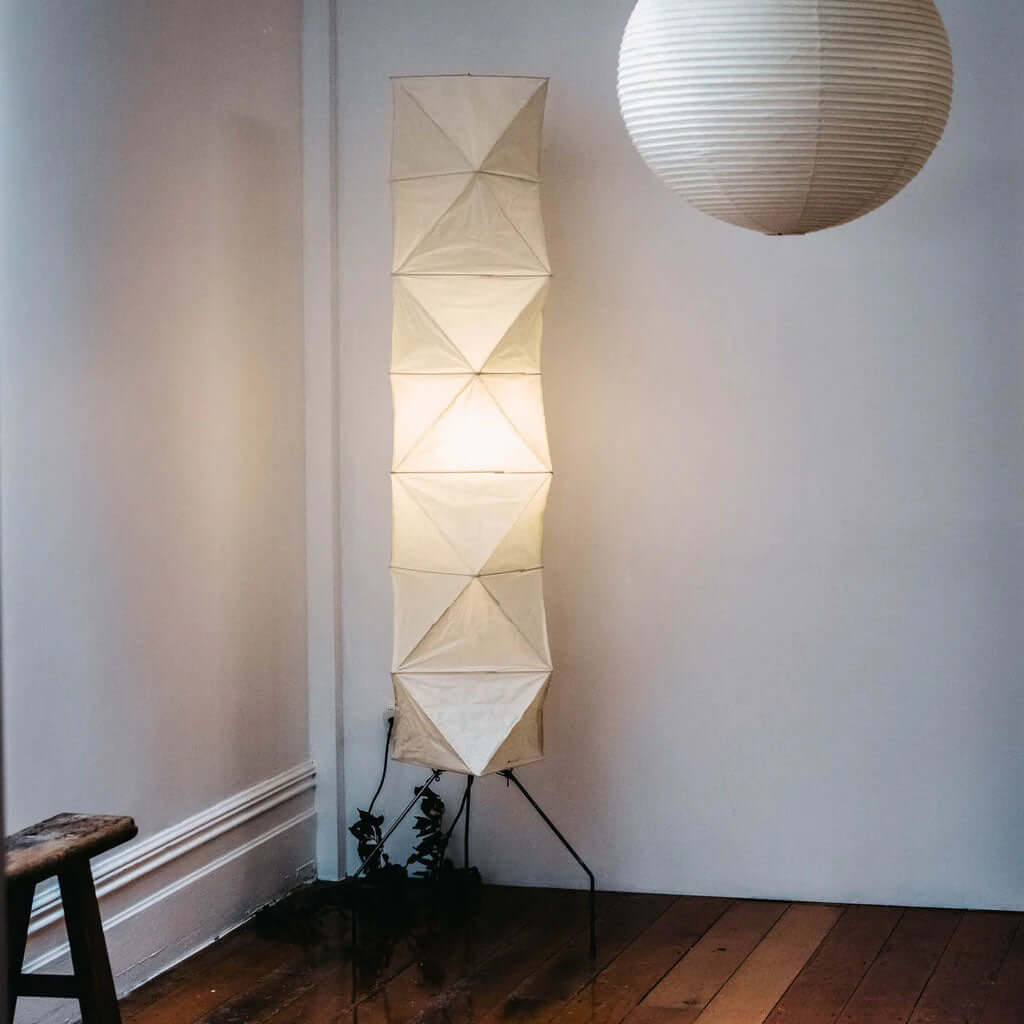 Elegant Paper Floor Lamp with Diffused Lighting