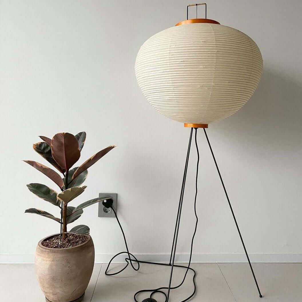 Elegant Paper Floor Lamp with Diffused Lighting