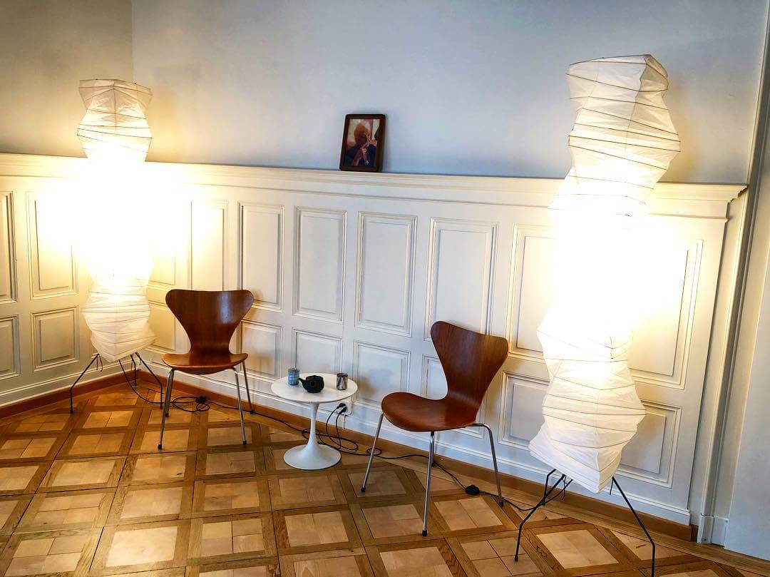 Elegant Paper Floor Lamp with Diffused Lighting