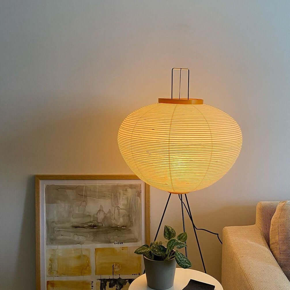 Elegant Paper Floor Lamp with Diffused Lighting