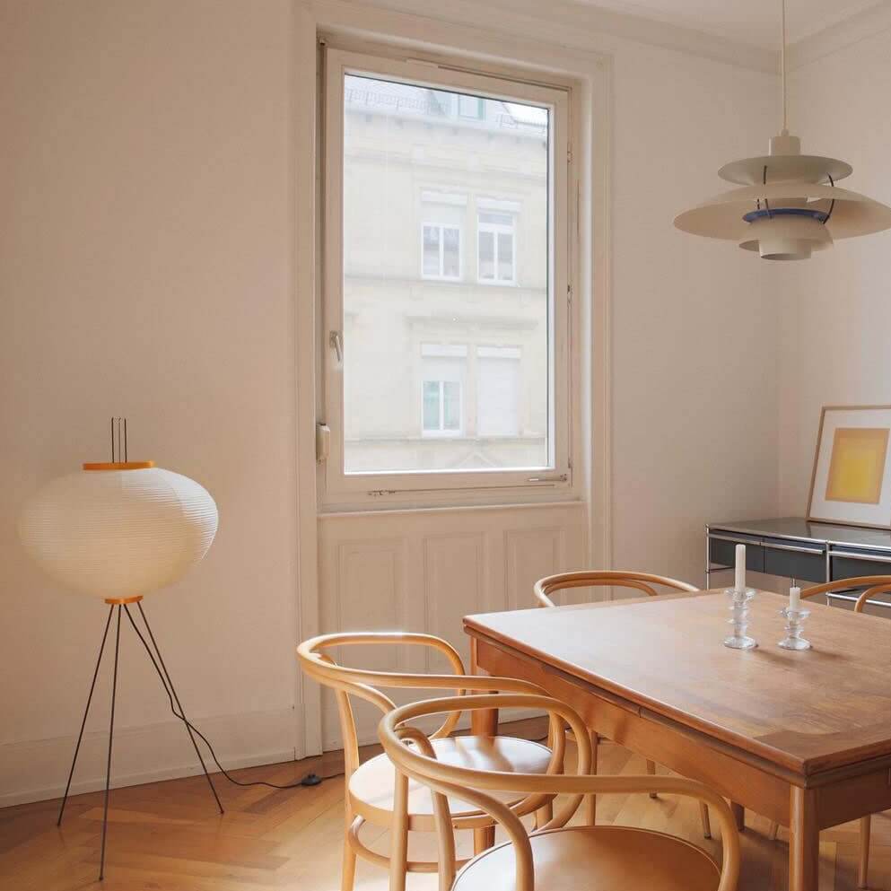 Elegant Paper Floor Lamp with Diffused Lighting