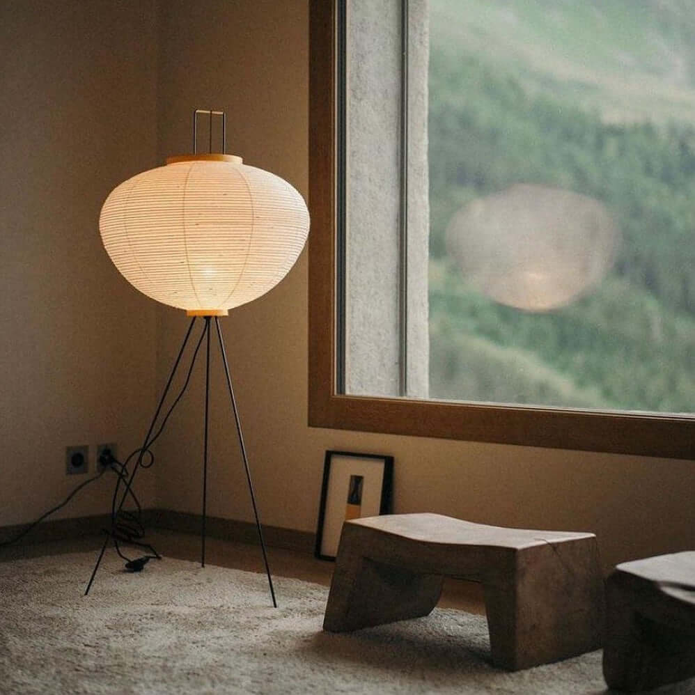 Elegant Paper Floor Lamp with Diffused Lighting