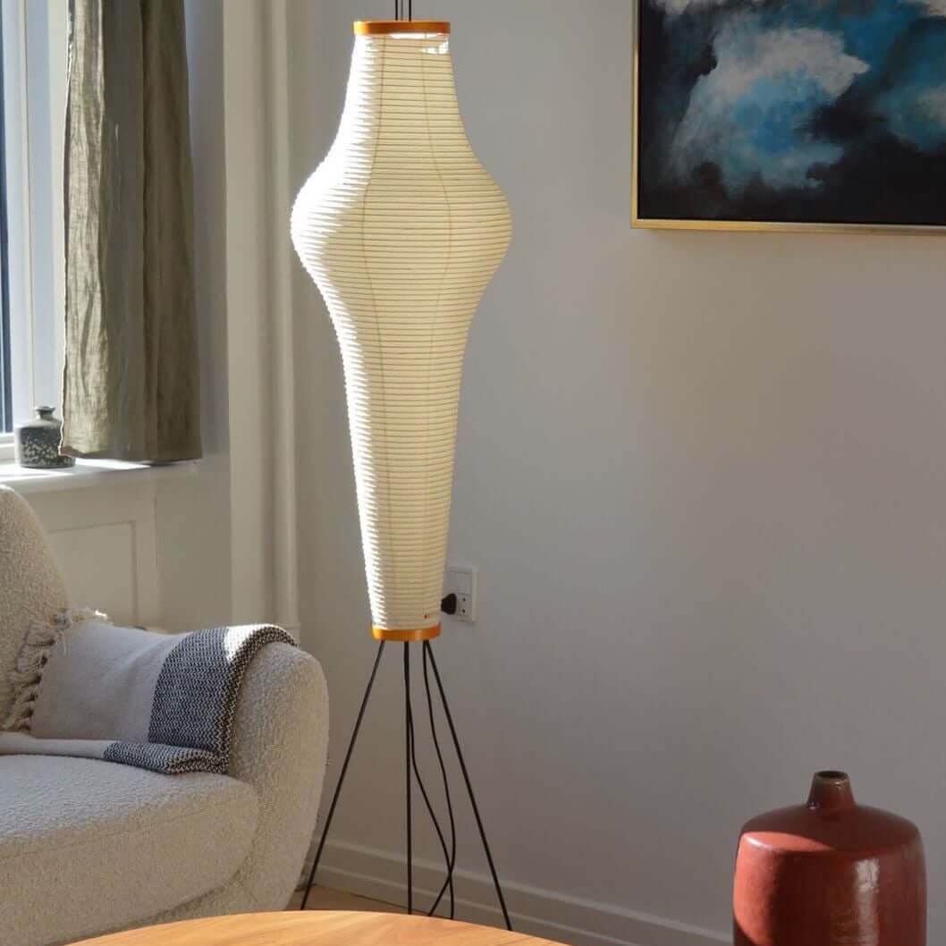 Elegant Paper Floor Lamp with Diffused Lighting