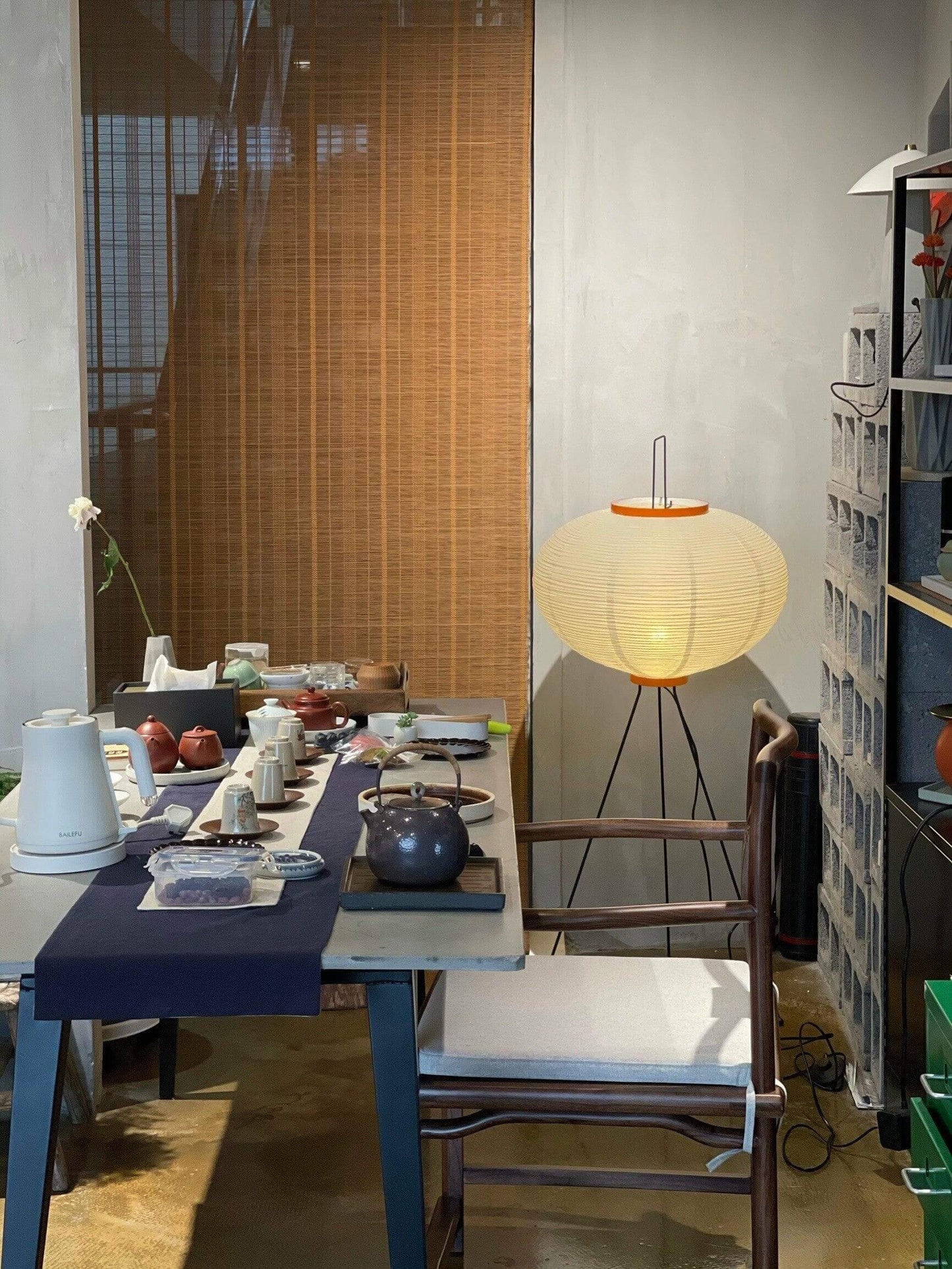 Elegant Paper Floor Lamp with Diffused Lighting
