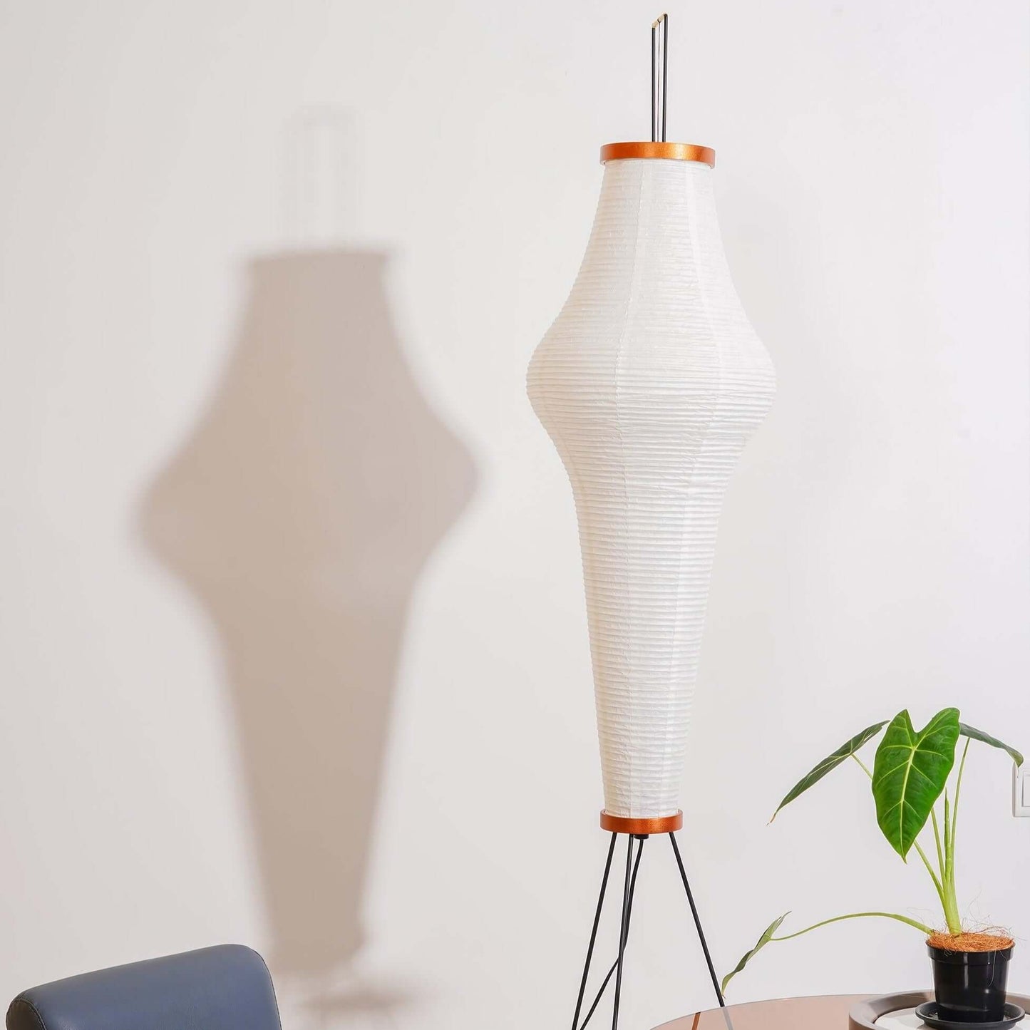 Elegant Paper Floor Lamp with Diffused Lighting