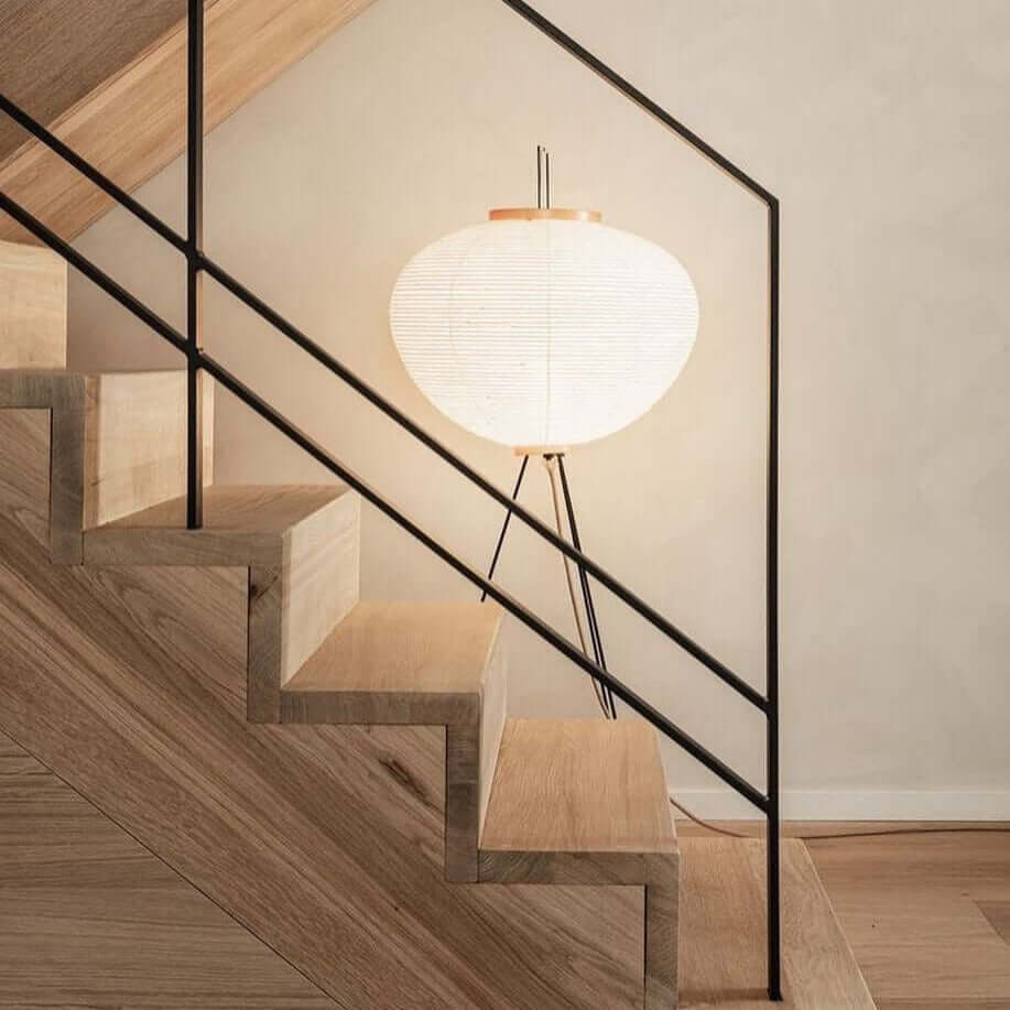Elegant Paper Floor Lamp with Diffused Lighting
