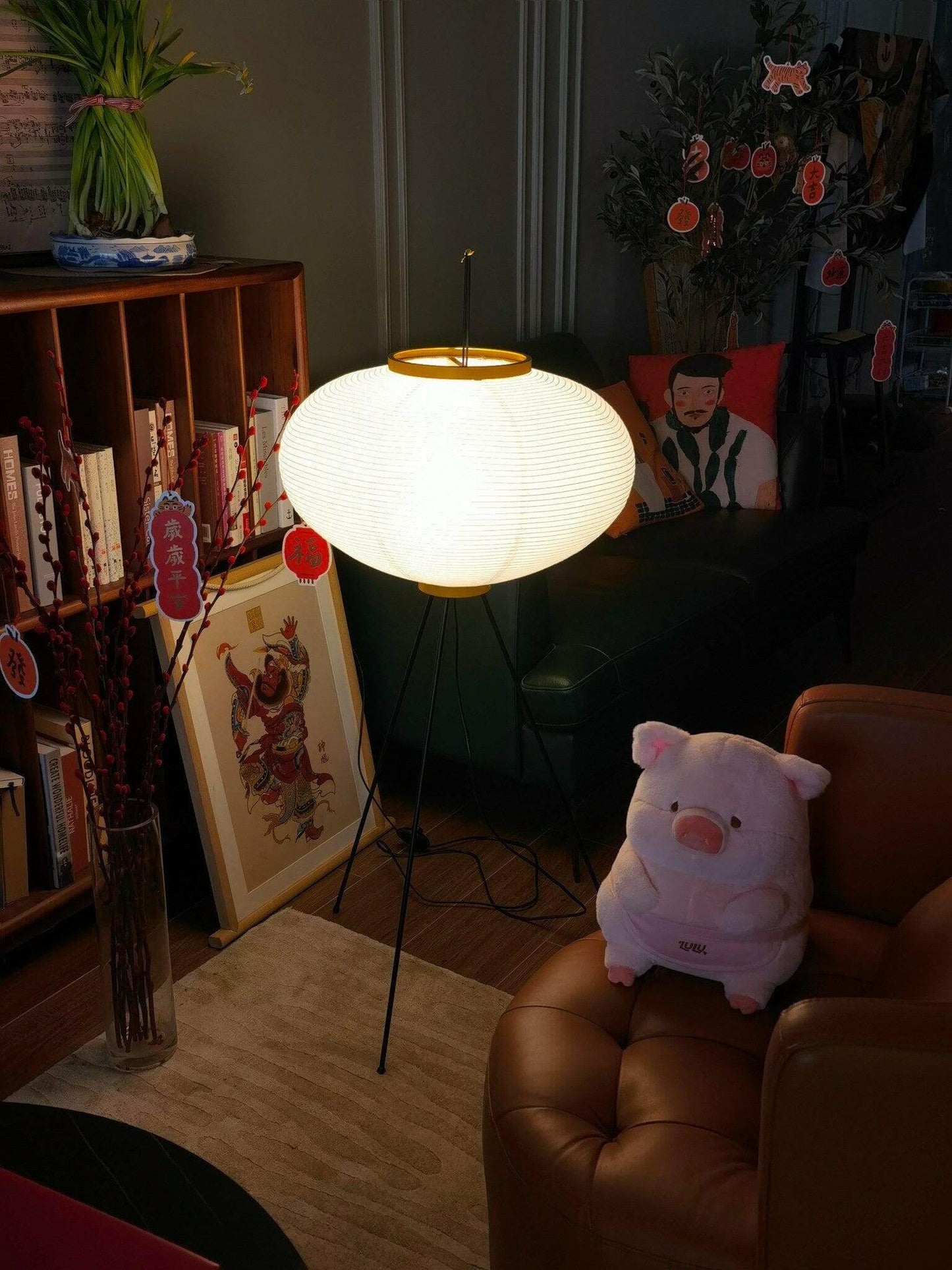 Elegant Paper Floor Lamp with Diffused Lighting