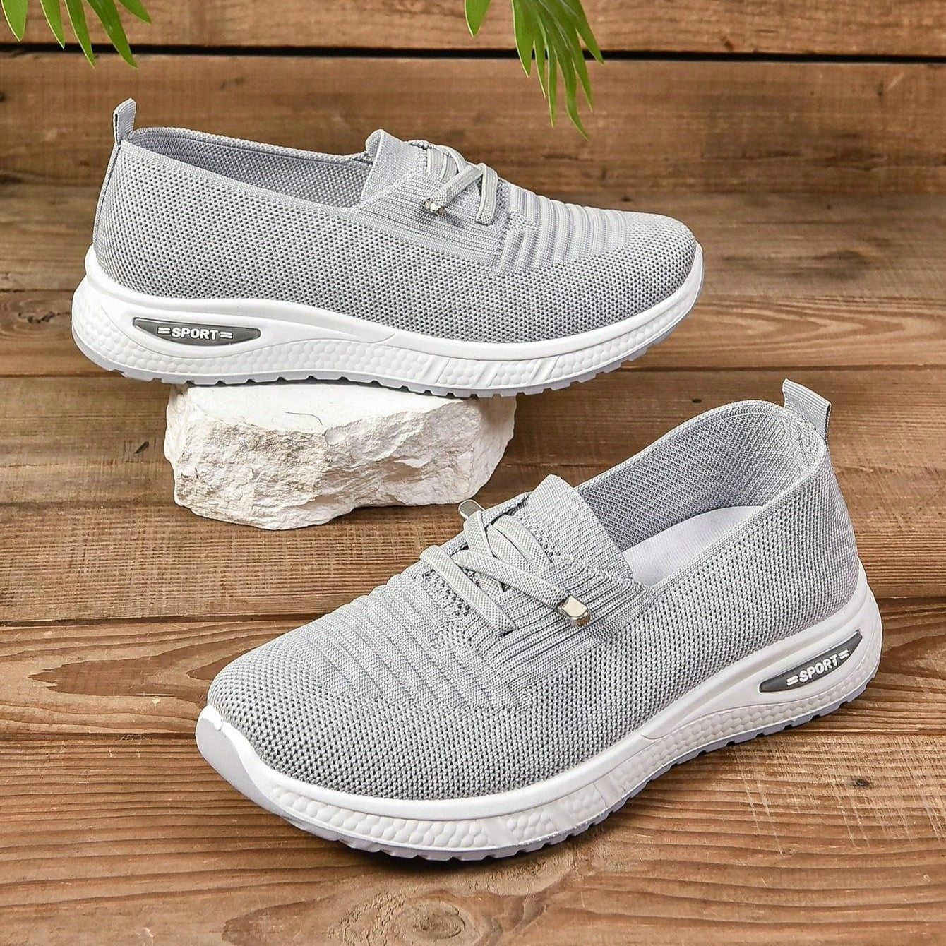 Women's Gray Orthopedic Comfort Sneakers - Lexians