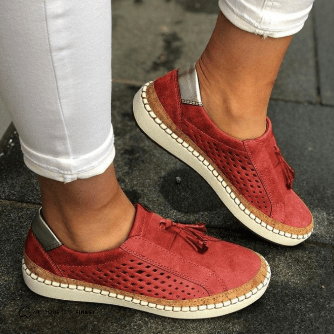 Women's Orthopedic Perforated Slip - On Sneakers - Lexians