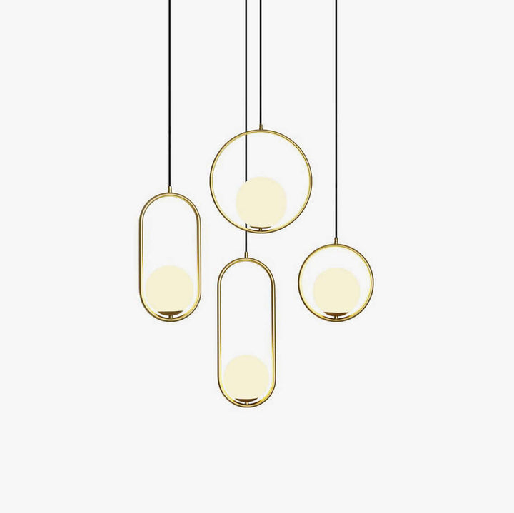 Modern Pendant Lamp with Metal & Glass