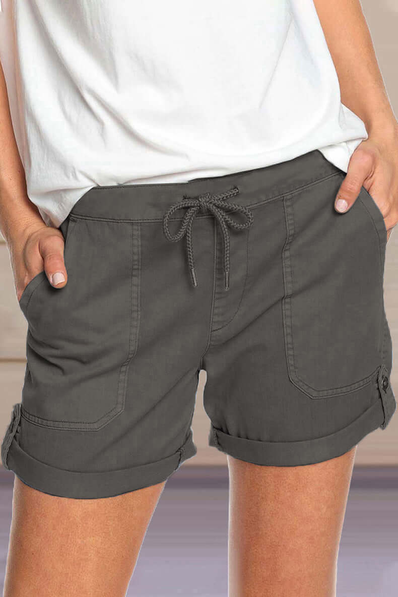 Women's Relaxed Fit Shorts with Drawstring Waist