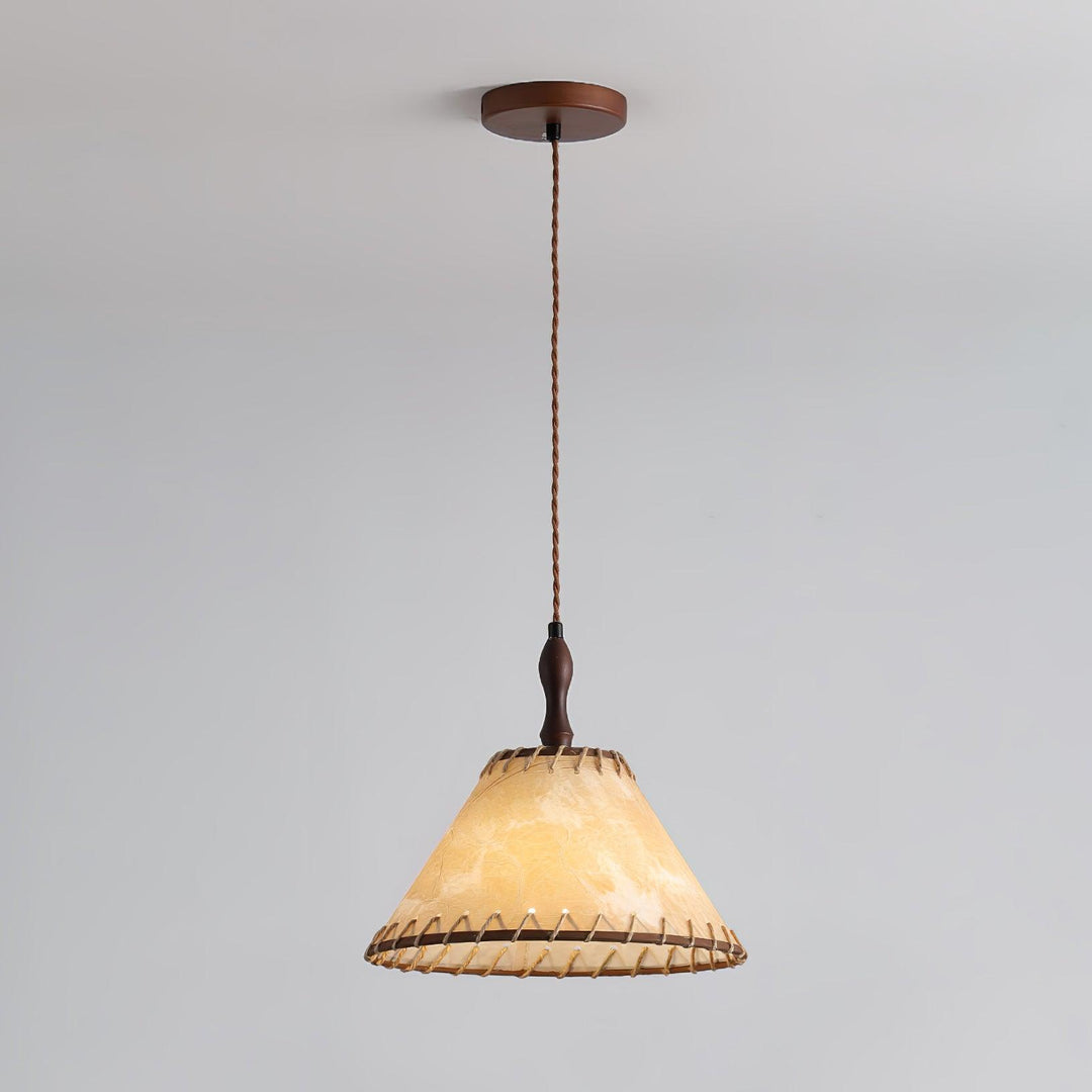 Wood & Fabric Pendant Lamp