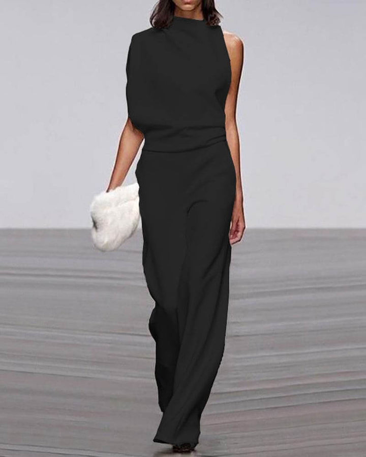 Women's Sleeveless Wide Leg Jumpsuit