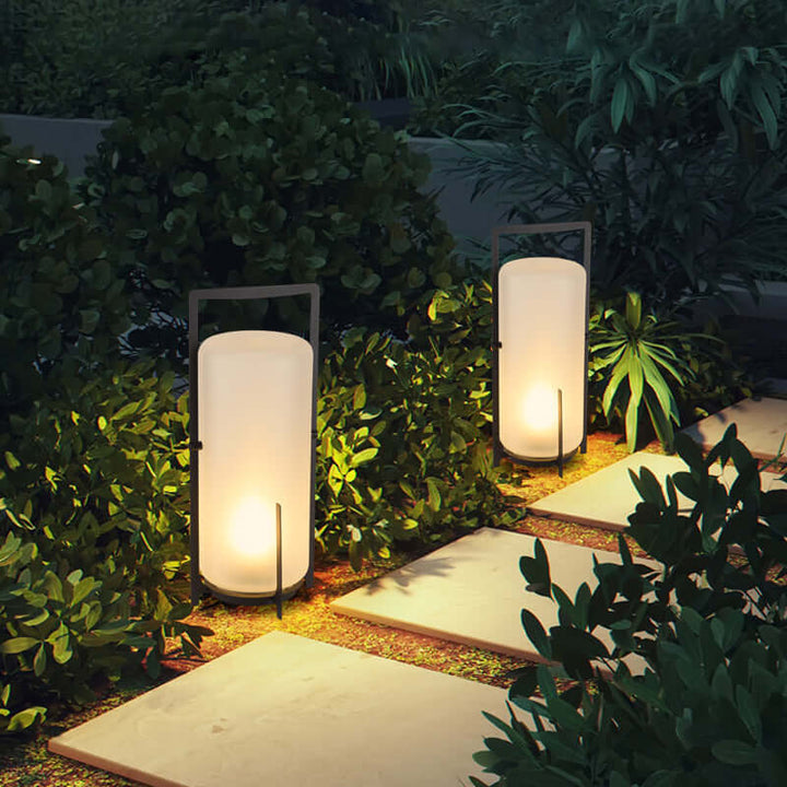 Solar Garden Lamp with Stainless Steel and Glass
