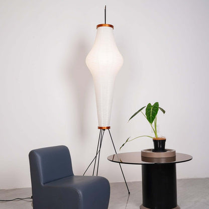 Elegant Paper Floor Lamp with Diffused Lighting