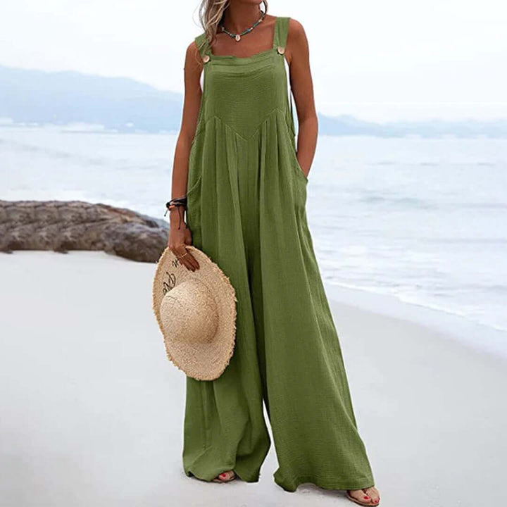 Women's Sleeveless Wide-Leg Jumpsuit