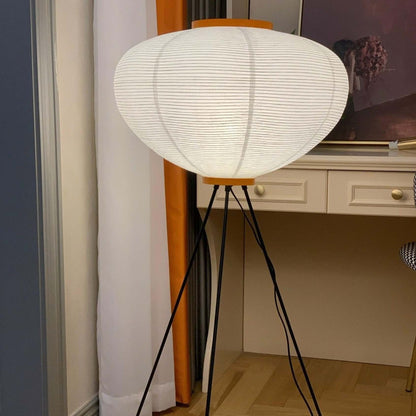 Elegant Paper Floor Lamp with Diffused Lighting