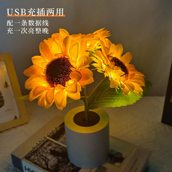 LED Sunflower Lamp - Decorative Table Lamp