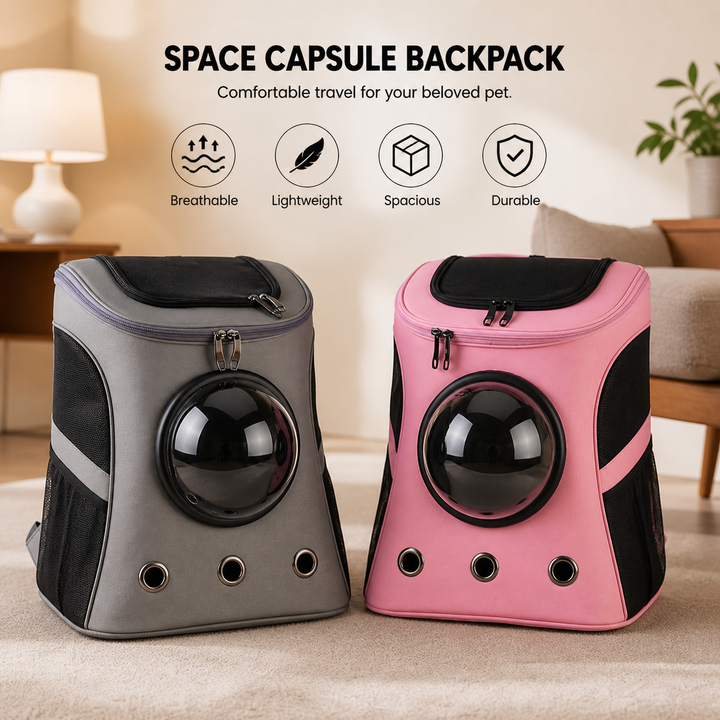 Large Cat Travel Backpack with Bubble Window