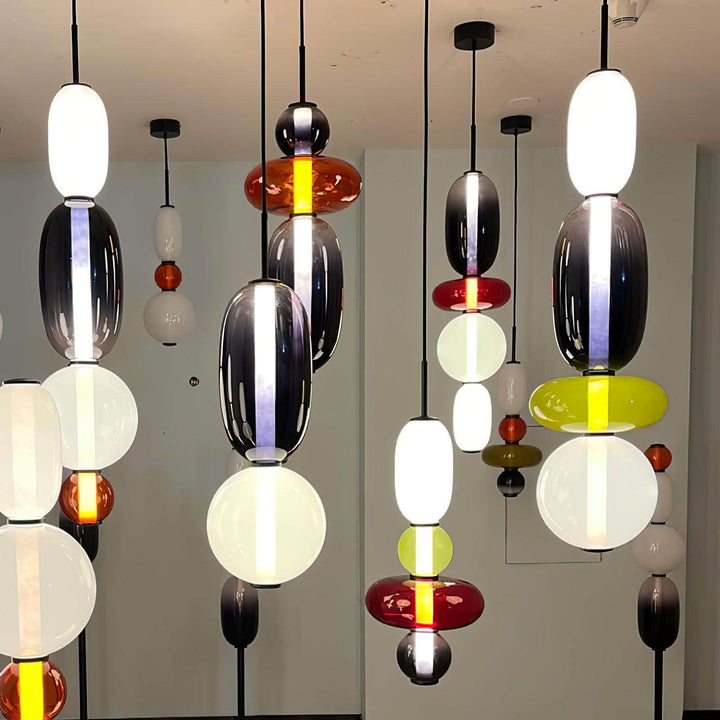 Colorful Glass Pendant Light - Modern Hanging Lamp