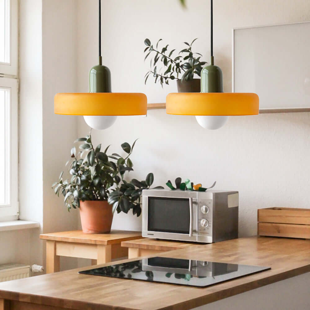 2 Heads Modern Glass Pendant Light