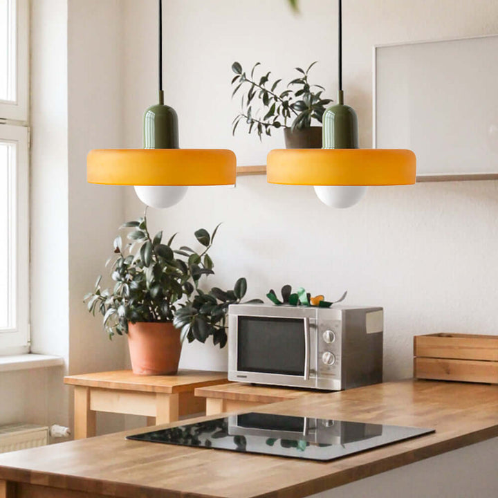 2 Heads Modern Glass Pendant Light