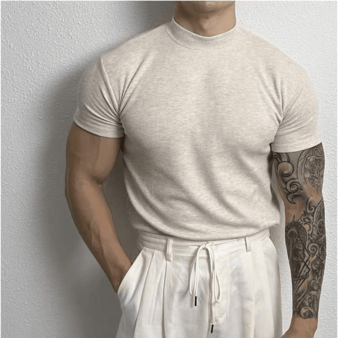 Men's Fitted Ribbed Knit Top