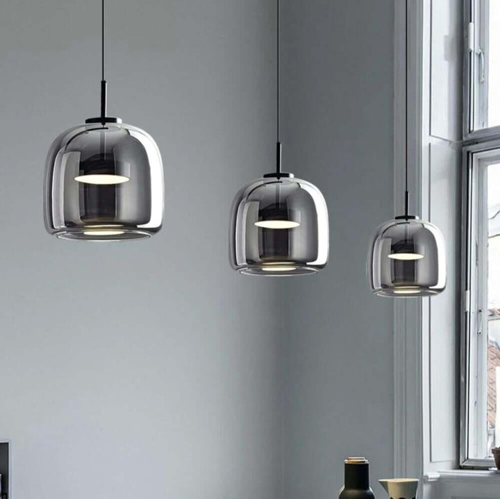 Modern Black Glass Pendant Light