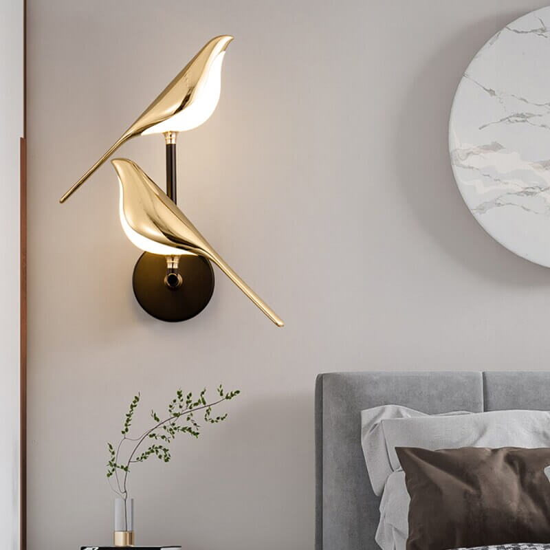 Modern Bird Wall Light with Magnetic Feature