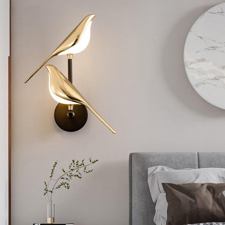 Modern Bird Wall Light with Magnetic Feature