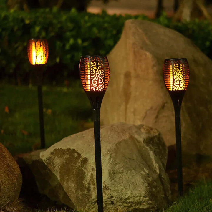 Solar Garden Torch Light - Flickering Flame Effect