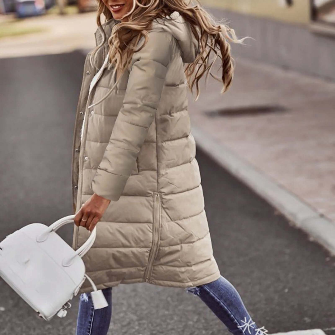 Women's Padded Winter Coat with Hood