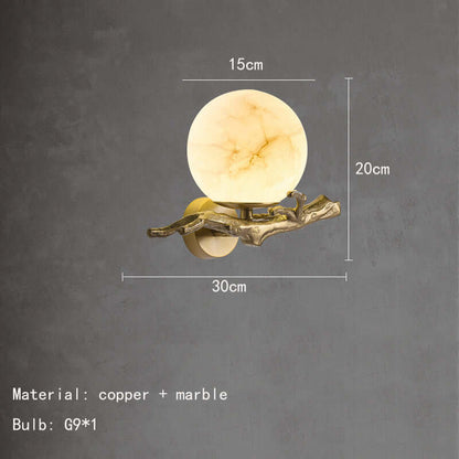 Marble & Copper Wall Lamp