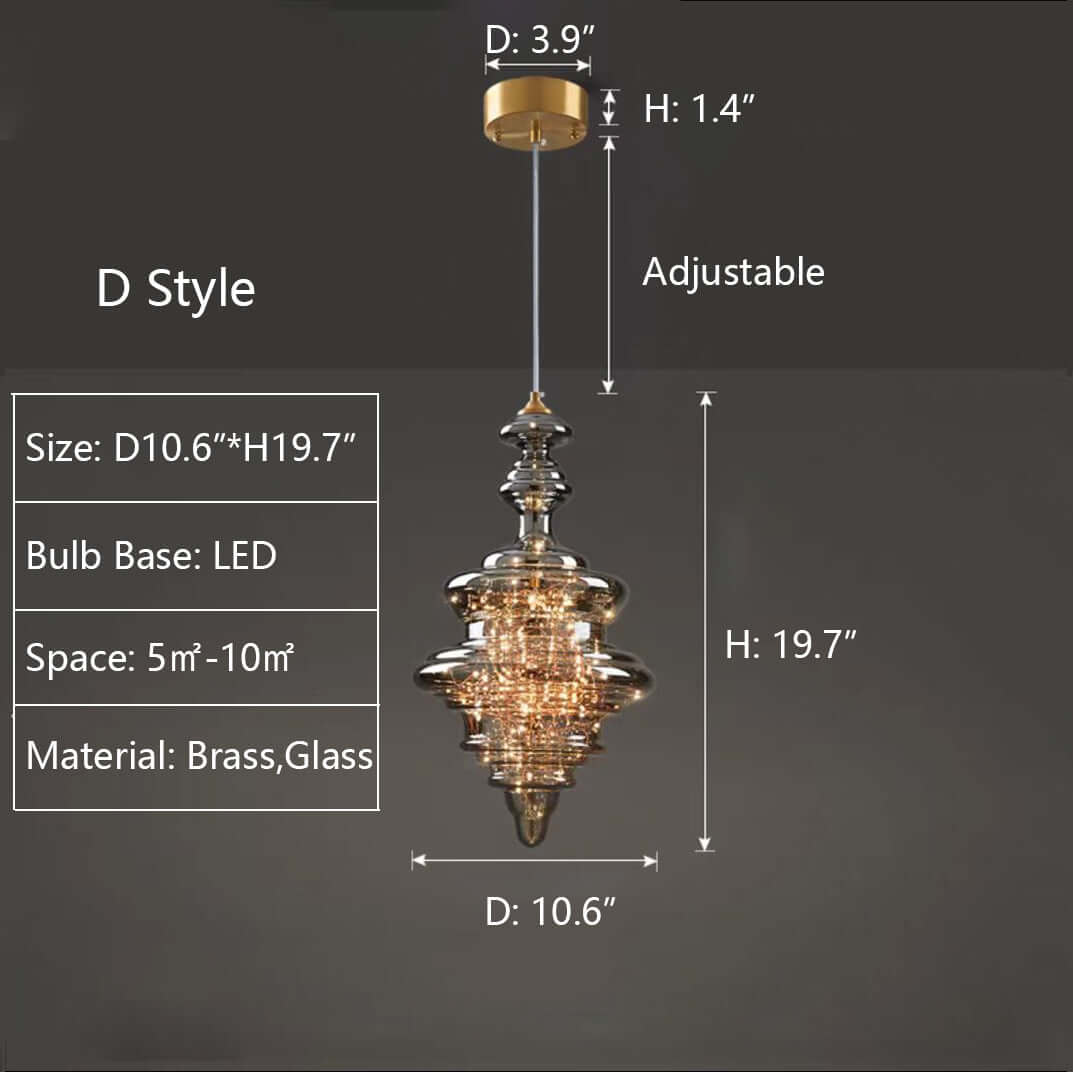 Modern Gray Glass Starry Sky Pendant Light