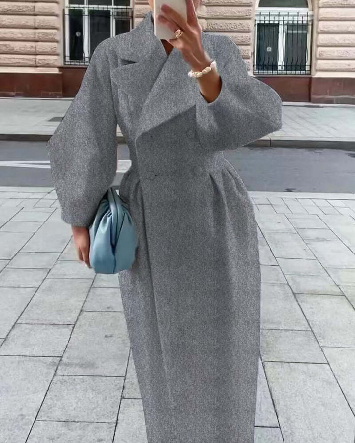 Women's Stylish Lantern Sleeve Long Coat