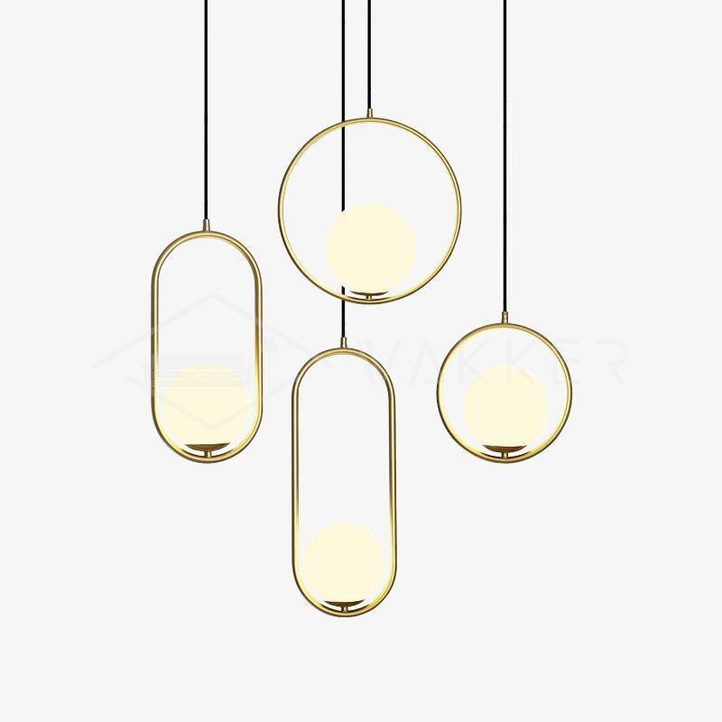 Modern Pendant Lamp with Metal & Glass