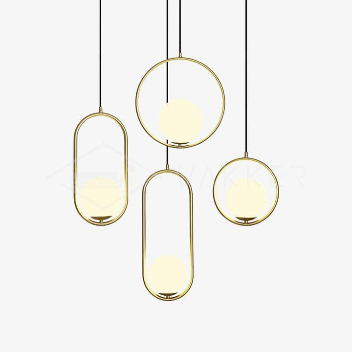 Modern Pendant Lamp with Metal & Glass