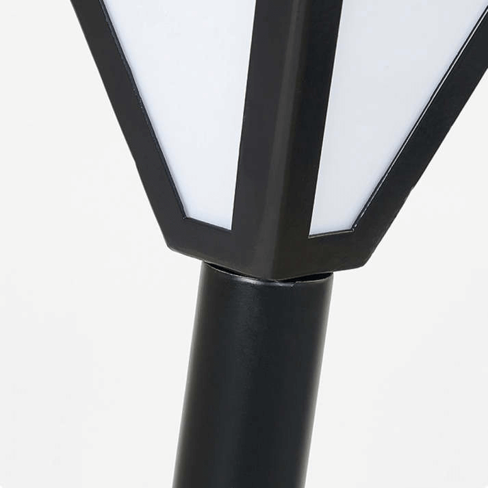 Modern Solar LED Outdoor Lamp - Black