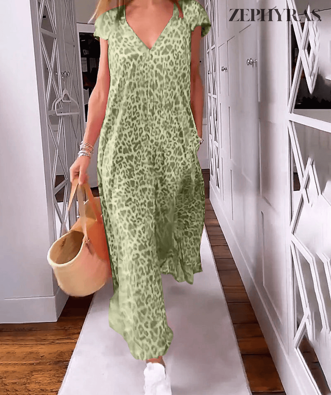 Summer V-Neck Printed Dress