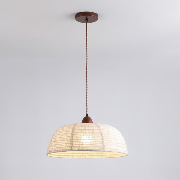 Wood & Fabric Pendant Lamp