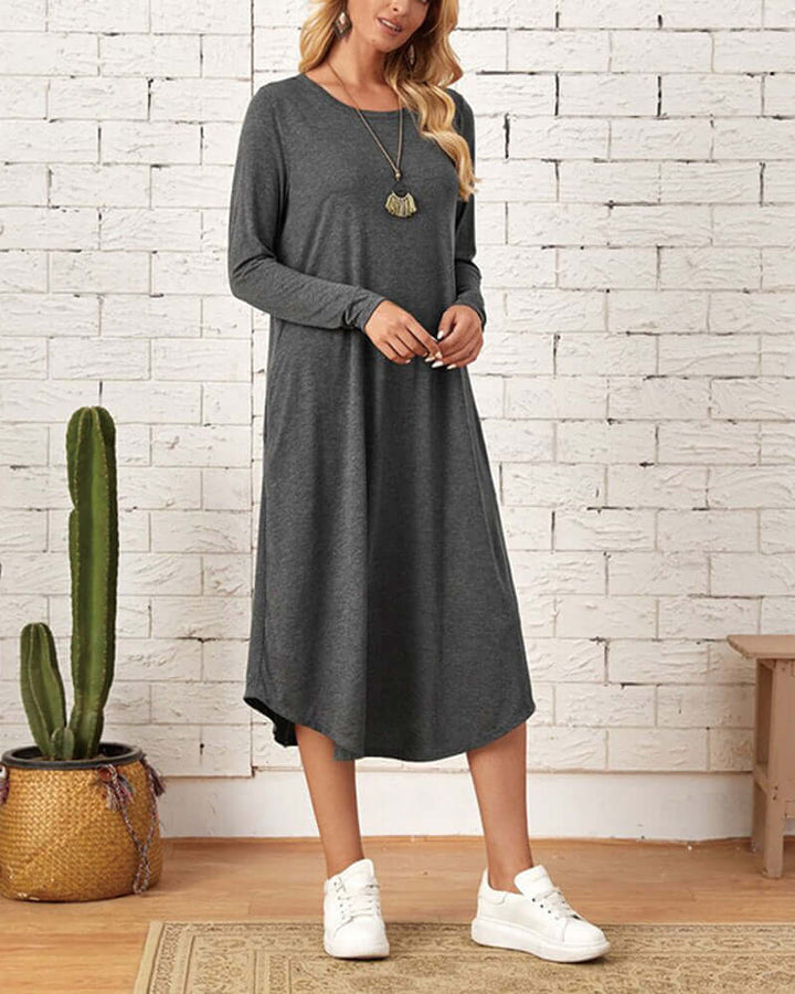 Women's Cozy Long-Sleeve Winter Dress