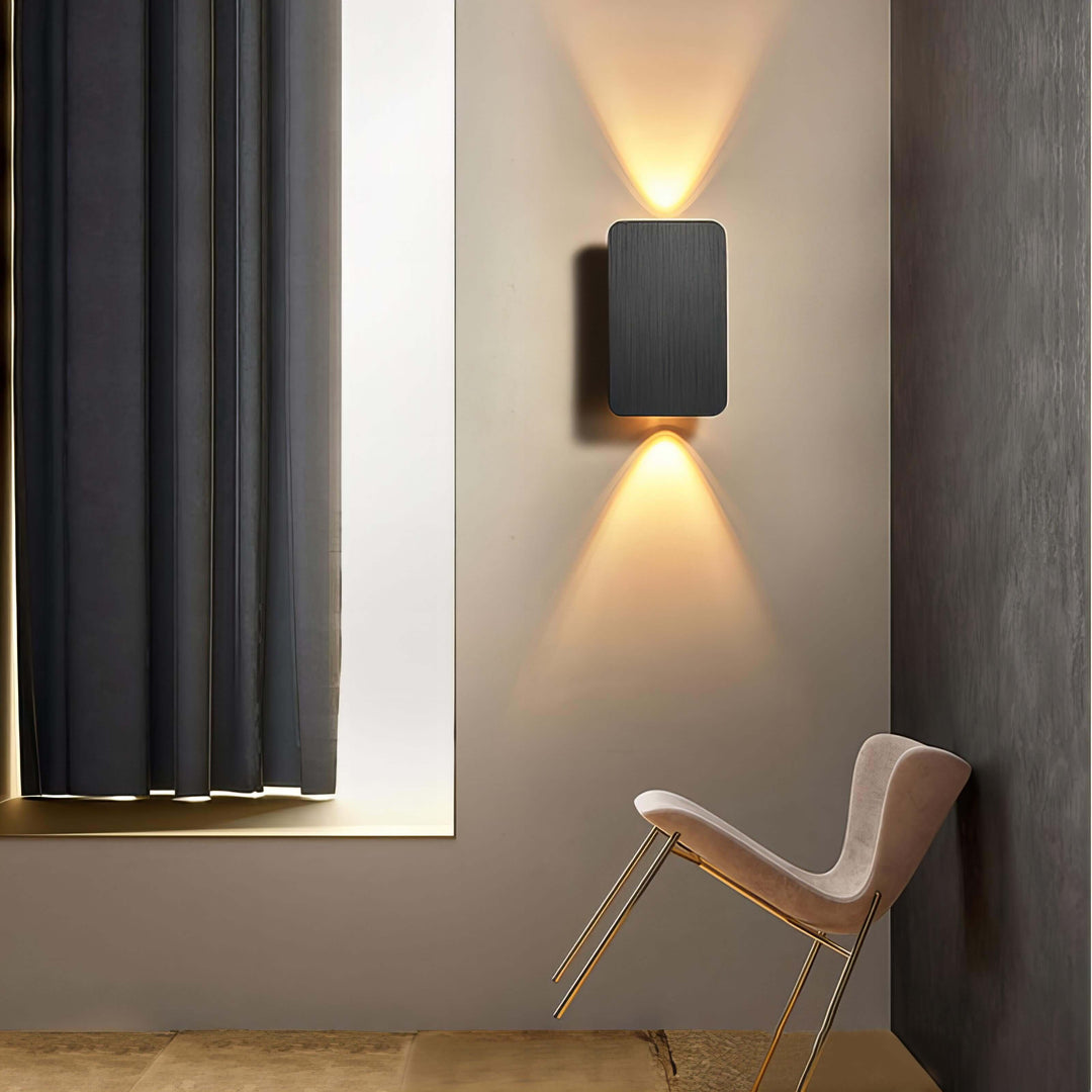 Adjustable Rectangle Wall Lamp with Up Down Lighting