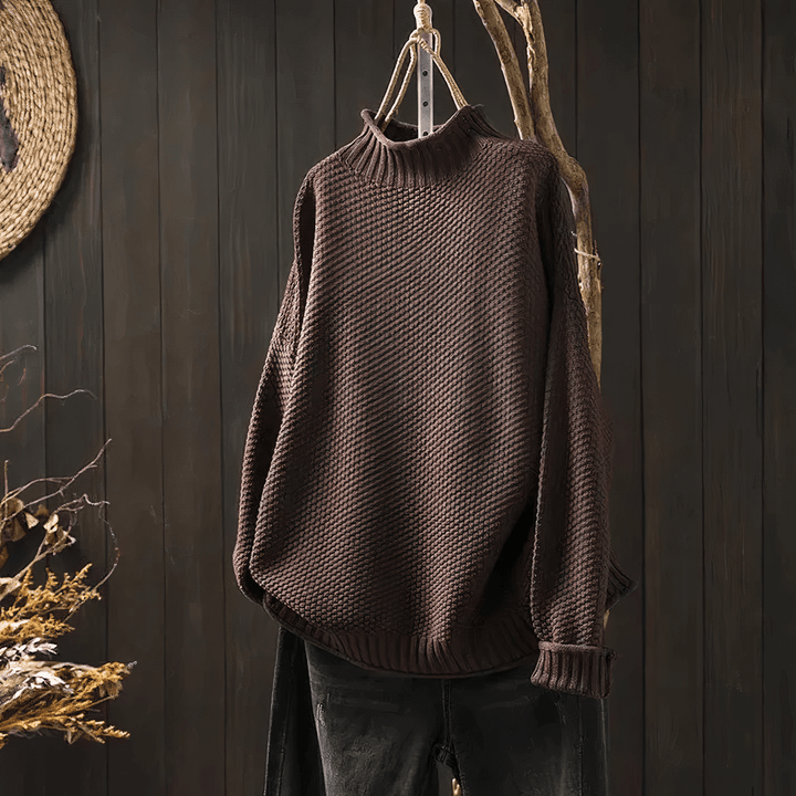 Women's Vintage-Inspired Turtleneck Sweater