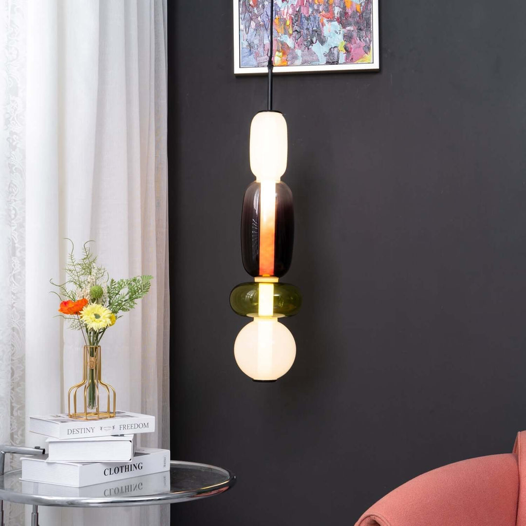 Colorful Glass Pendant Light - Modern Hanging Lamp