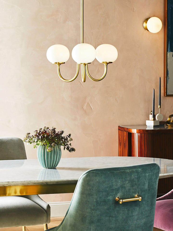 Pink Glass Ceiling Light Fixture Modern Chandelier