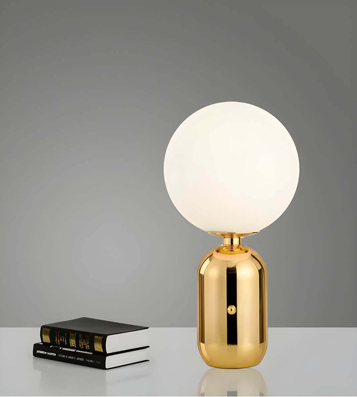 Elegant Metal & Glass Table Lamp with G9 Bulb - Gold, Black, White