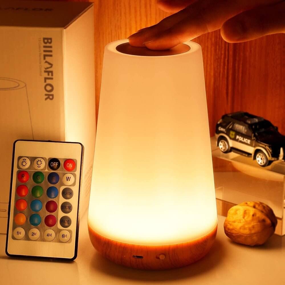 Portable LED Table Lamp with Touch Control & Remote