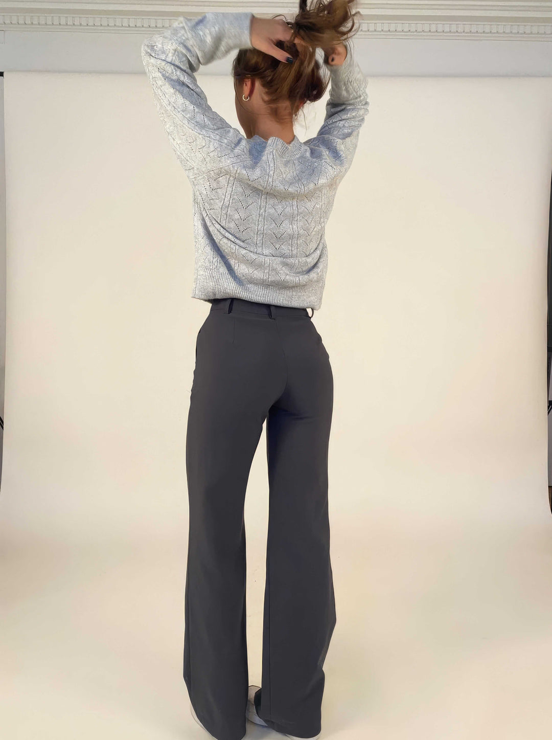 Women's Wide-Leg Trousers - High Waist