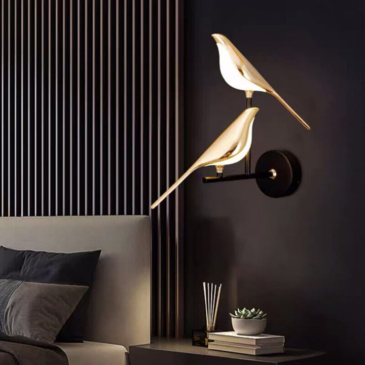 Modern Bird Wall Light with Magnetic Feature