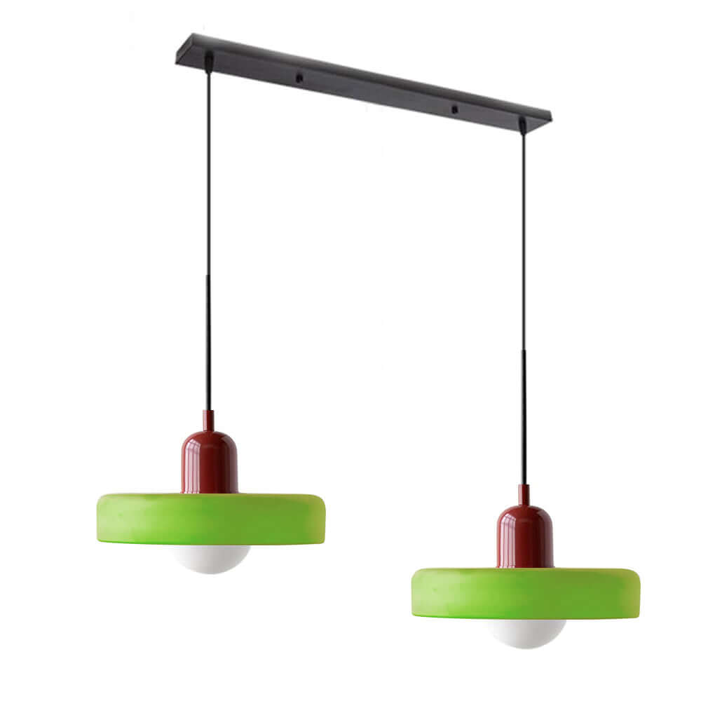 2 Heads Modern Glass Pendant Light